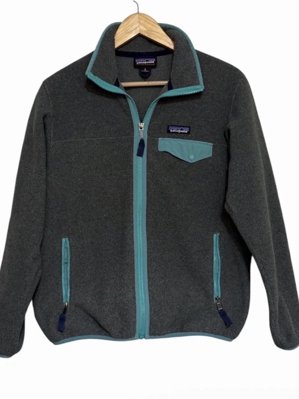 90's Patagonia Zip Up Synchilla Full Zip Fleece Jacket S Rare Discontinued Style